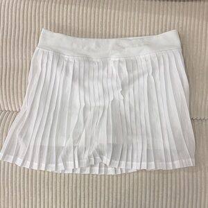 Free People Movement White Mesh Pleated Skirt